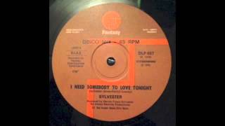 Sylvester - I Need Somebody To Love Tonight (Instrumental) [Fantasy, 1979]