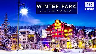 Winter Park Colorado 4K - Cinematic Tour of a Christmas Decorated Ski Town