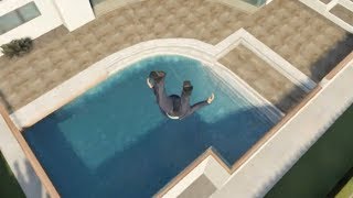 GTA 5 - Skydiving Into Pools!