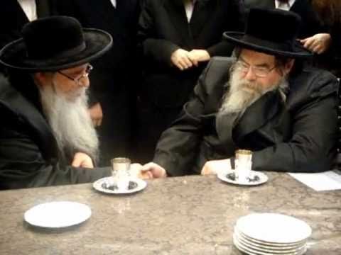Belzer Rebbe Shlita with Sanzer Rebbe Shlita