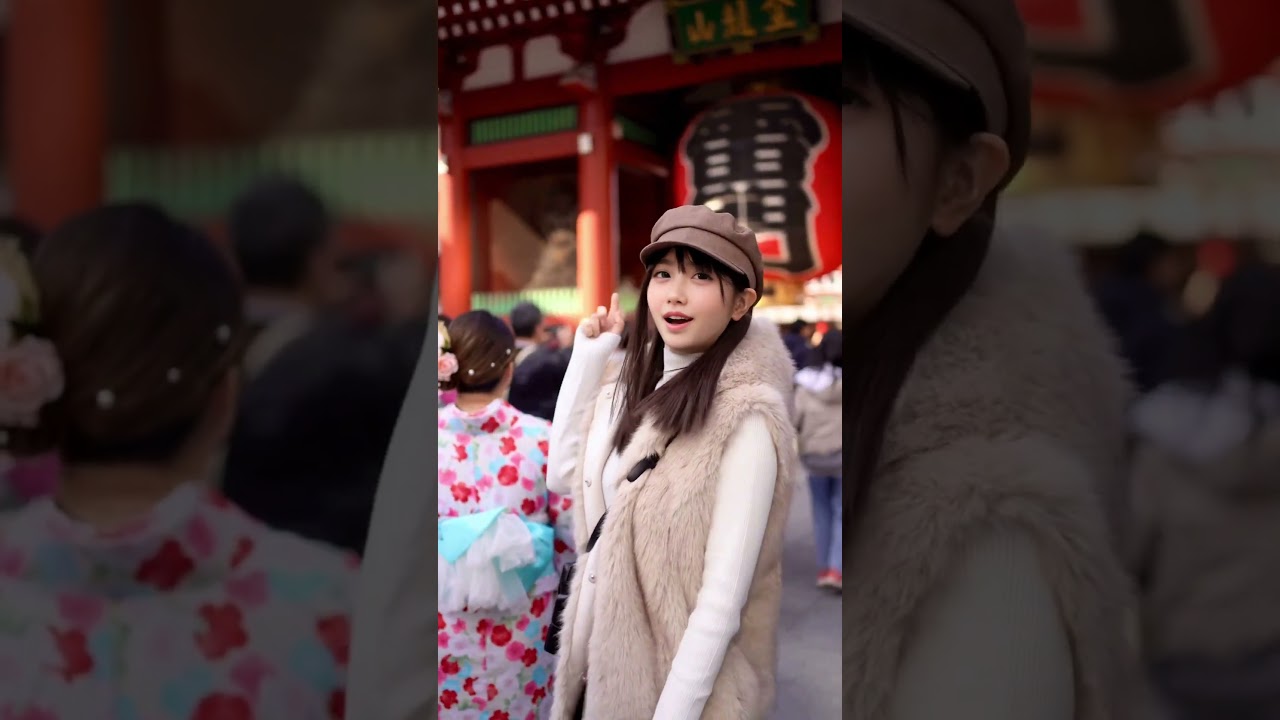 雷門に人がいっぱいいた〜！