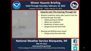 preview picture of video 'Blizzard Conditions Along Lake Superior Late This Evening Through Saturday'