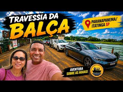passeio de fim de semana  em Paranapanema sp  atravessamos o rio Paranapanema de balsa