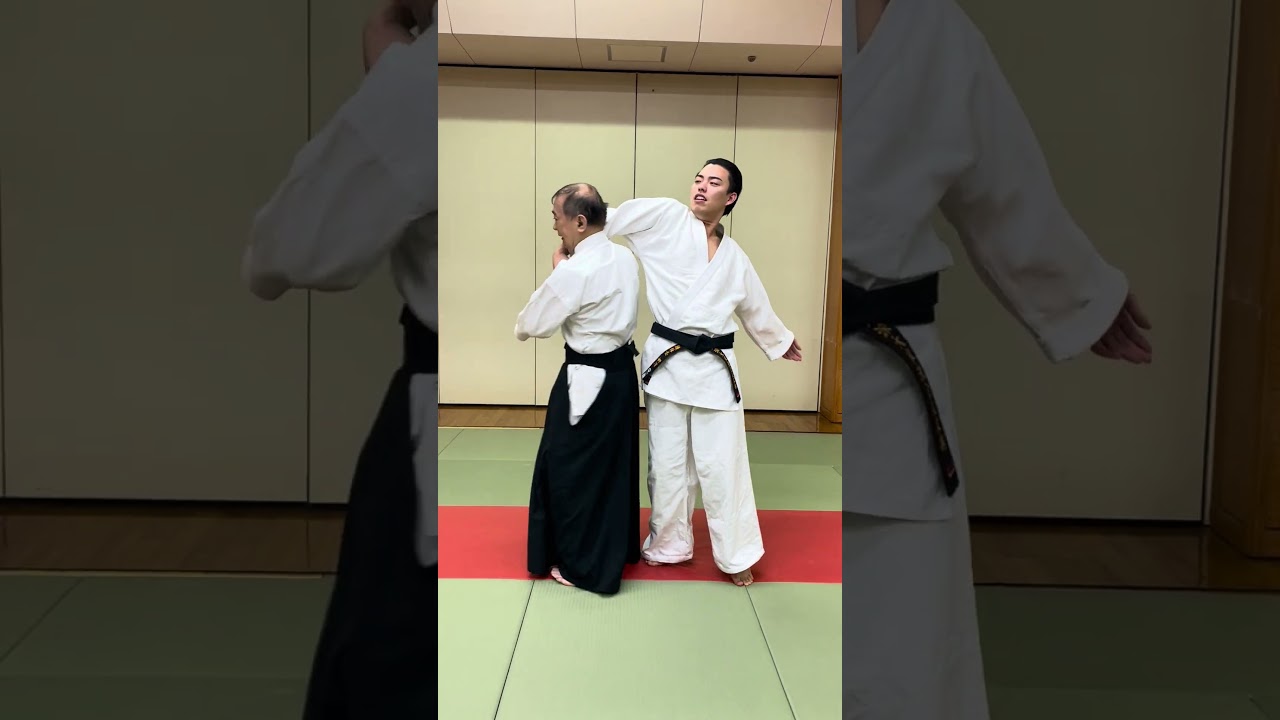 胸取り背負い投げ　佐川派大東流合気武術　合気錬体会　佐川幸義　吉丸慶雪　有満庄司　合気道　#Daito-ryu  #Aikido  #Shorts