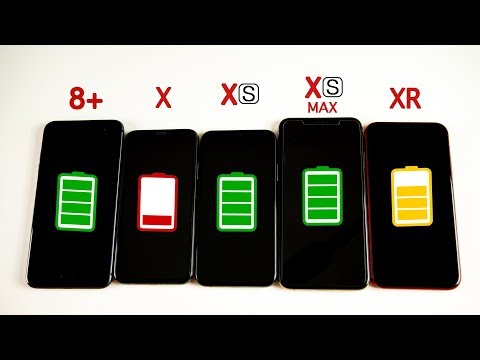 iPhone XR vs iPhone XS vs XS Max vs iPhone X vs iPhone 8 Plus Battery Life DRAIN TEST Video