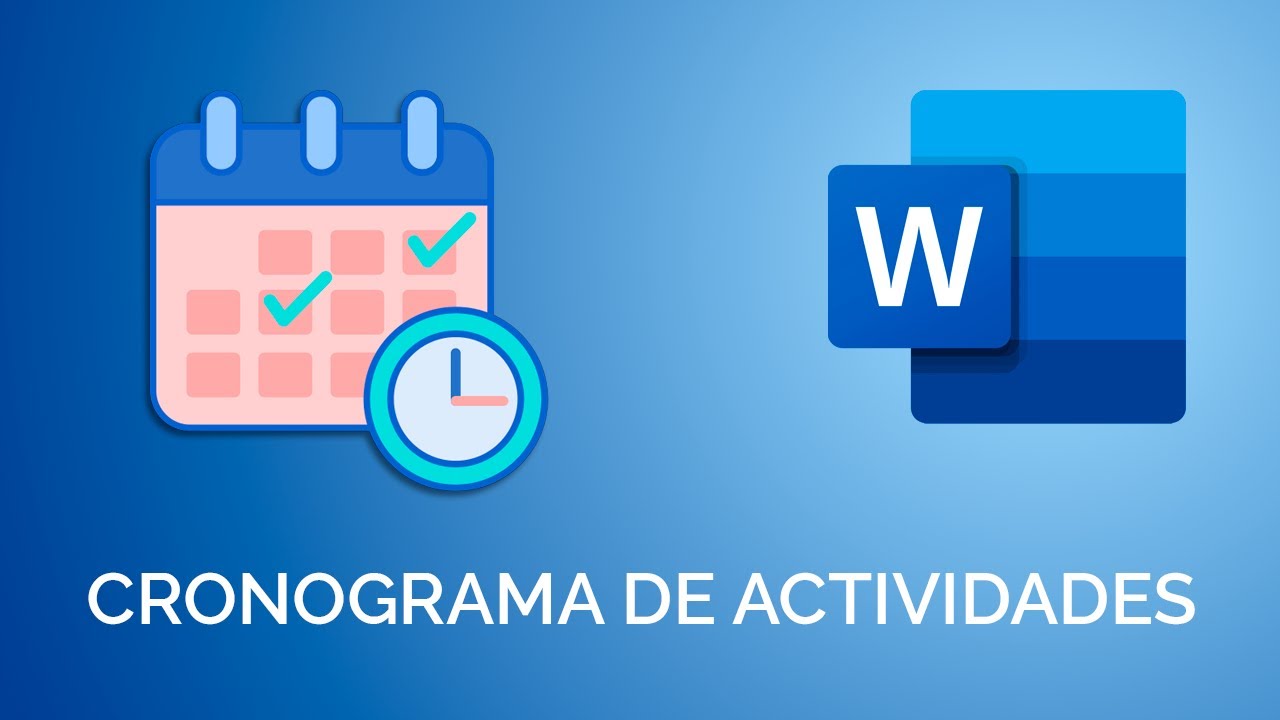 Cronograma de actividades en Word