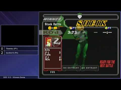 SSS 10.5 SSBM - HoG | Tiramisu (Fox) vs. bonfire10 (Sheik) - Melee WSF