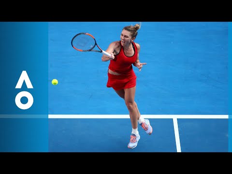Simona Halep v Angelique Kerber lengthy rally in the semi finals | Australian Open 2018