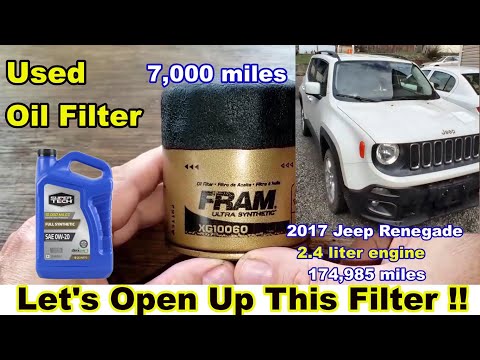 Fram Ultra XG10060 Oil Filter Cut Open, Used Fram Ultra Oil Filter Cut Open