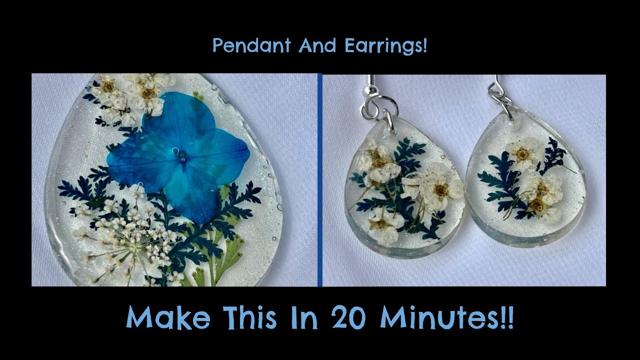 #138 Easy UV Resin Jewelry With Dried Flowers ! Done In 20 Minutes!