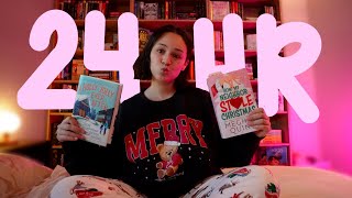 24 HOUR READING CHALLENGE - Christmas books ☃️🤍 | a cozy non spoiler reading vlog!