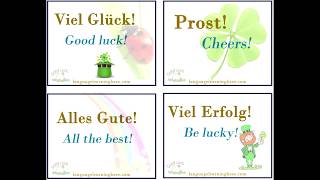 Ways to say "Good Luck" in German