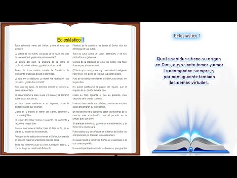 La Biblia de Jerusalen Audio Es   Eclesiástico 1