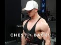 20 year old Bodybuilder Chest and Back Workout