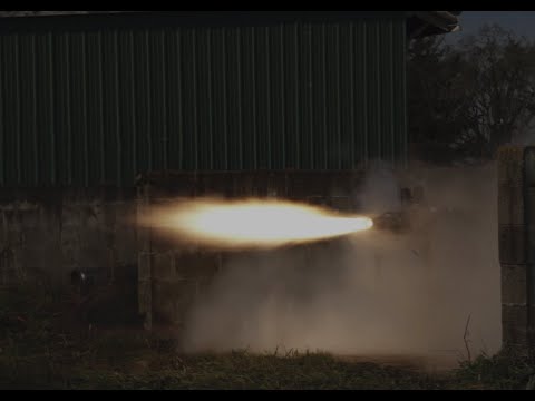 Slow motion of rocket engine test