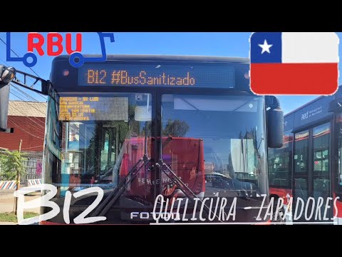Trasporte de Santiago |B12 Quilicura - Zapadores(Recoleta)| Foton U12sc Bus Eléctrico| SKDJ86