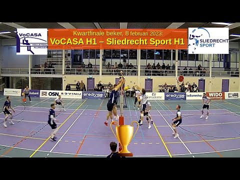 2023-02-08 VoCASA - Sliedrecht, beker kwartfinale (samenvatting, 8 min)