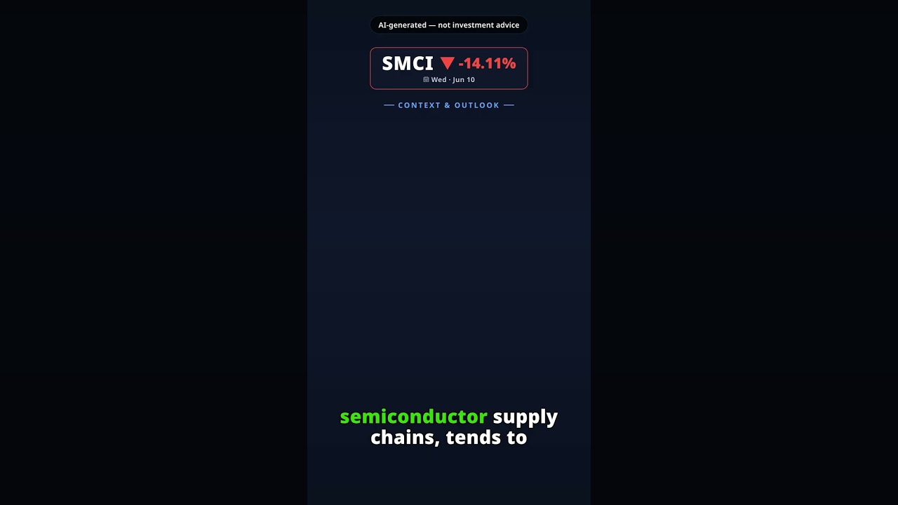 Why Is Supermicro Stock Plummeting Today? SMCI -14.11% (Jun 10) — Chip Sector Sell Off