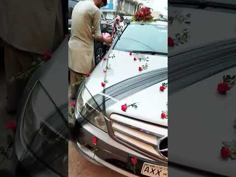 Mercedes car is fresh flower decoration for barat#wedding #flowerarrangement #flower