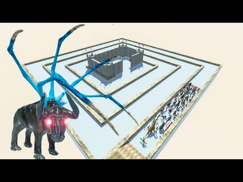Escape From Alien Gorgon - Zig Zag Course | Animal Revolt Battle Simulator