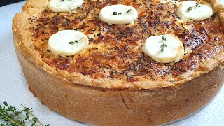 פאי בצל וגבינות חגיגי בבצק פריך Onion and cheese pie מטבח בקלי קלות ליהי קרויץ (ליהי קרויץ - מטבח בקלי קלות) - התמונה מוצגת ישירות מתוך אתר האינטרנט יוטיוב. זכויות היוצרים בתמונה שייכות ליוצרה. קישור קרדיט למקור התוכן נמצא בתוך דף הסרטון