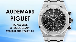Video thumbnail for Audemars Piguet ROYAL OAK CHRONOGRAPH 26320ST.OO.1220ST.01 41 MM Black dial Stainless steel Watch ​ by Big Watch Buyers