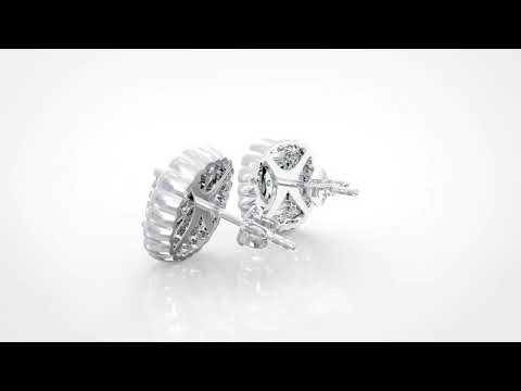 1/2 CTTW Cushion-Cut Diamond Cluster Earrings in Sterling Silver by Fifth and Fine - Image 6