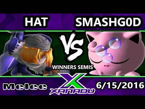 S@X 154 SSBM Winners Semis - SmashG0D (Jigglypuff) Vs. Hat (Sheik)