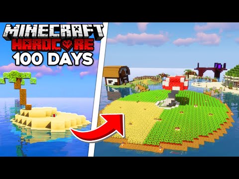 Surviving 100 Days on Deserted Island in Minecraft - CRAZY!