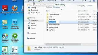 Windows 7 Tutorial Creating a New Folder Microsoft Training Lesson 6.5