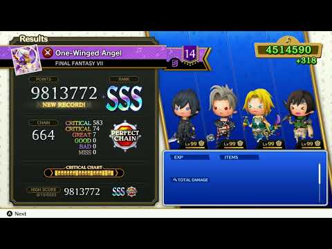 Theatrhythm Final Bar Line : FFVII - "One-Winged Angel" - Supreme Difficulty Perfect Chain