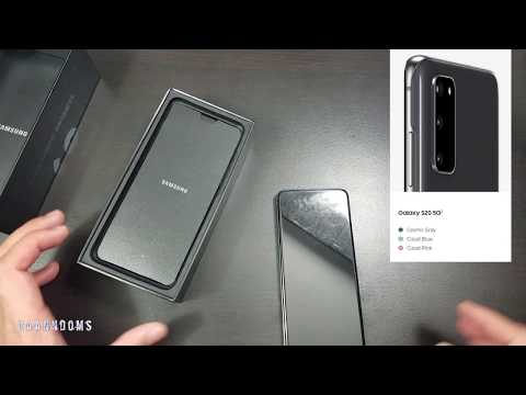 Unlocked Samsung Galaxy S20 5G Cloud Blue - Unboxing and Basic Set Up