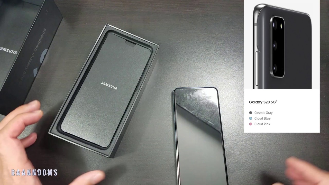 Unlocked Samsung Galaxy S20 5G Cloud Blue - Unboxing and Basic Set Up