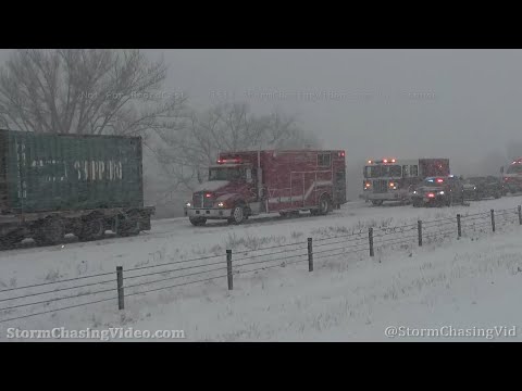 White Out Conditions Crash Shuts Down Interstate 94, Sauk Center, MN - 10/20/2020