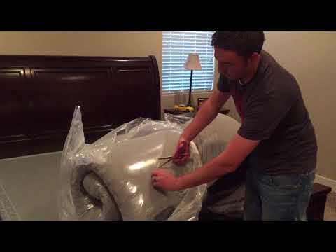 Caution when opening a mattress in a box! Wife is laughing