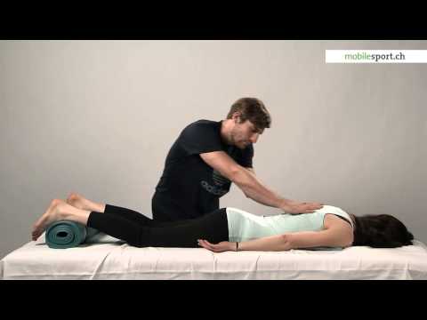 Rückenschmerzen und Steißbein Behandlung Massage Füße und das Kniegelenk