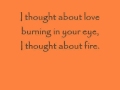 Blindside - About a Burning Fire (lyrics) 