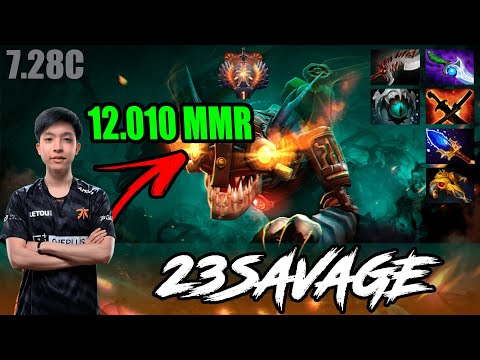 T1.23savage 12K MMR SLARK Gameplay Patch 7.28C - FULL MATCH