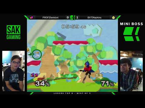 Mini Boss 2 Losers Top 8 - Dankbot (Falco) vs BXT|Napkins (Peach)