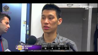 Jeremy Lin post game interview - Lakers vs Warriors | 3.16.15
