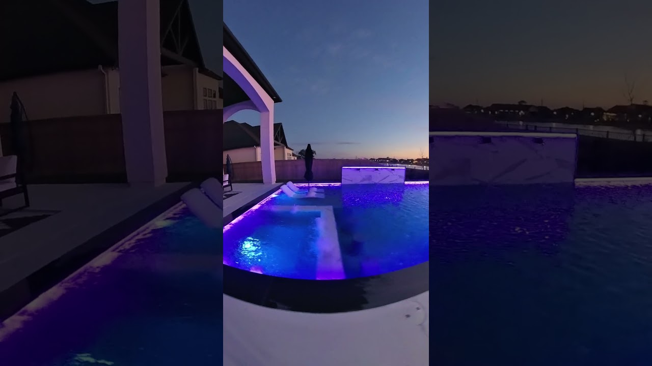 Modern pool design and build by Ultra custom pools in  Sienna Plantation