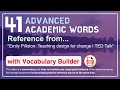 41 Advanced Academic Words Ref From Emily Pilloton Teaching Design For Change TED Talk