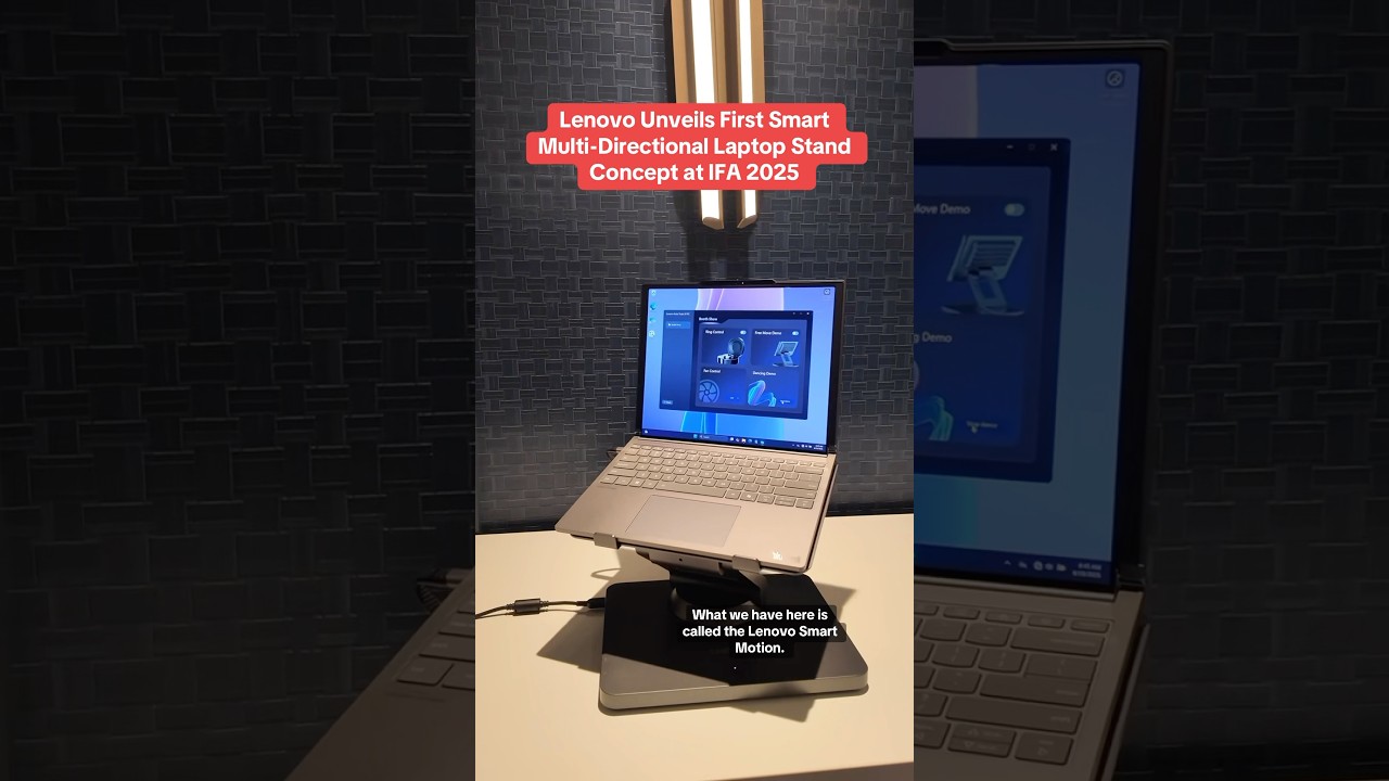 Lenovo Unveils The Smart Motion Concept Laptop Stand That Moves