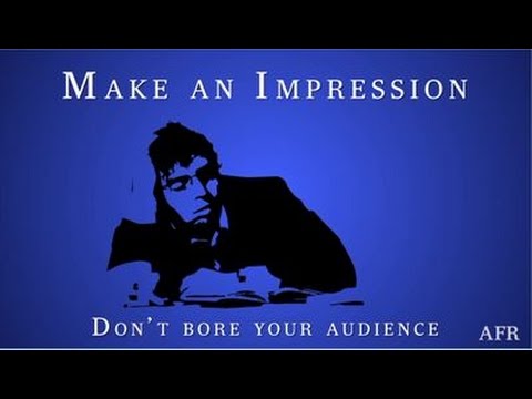 Australian Financial Review = Make An Impression | Don't Bore Your Audience | Dr Louise Mahler 2017