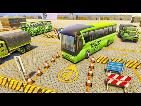 Modern Army Bus Parking Driving Simulator Game 2021 - Gameplay Walkthrough Part 2 (Android, iOS)