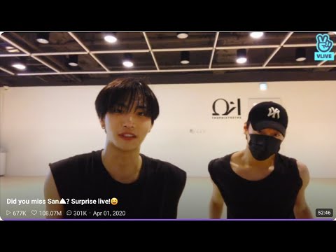 Ateez Vlive Eng Full San & Seonghwa dancing list of songs in description. record high views 4-01-20