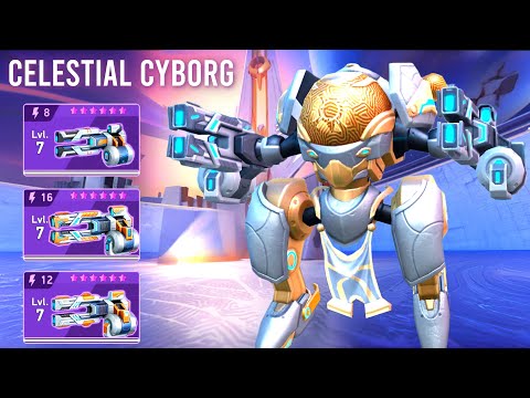 New CELESTIAL CYBORG - Solis & Quantum Gun 8 12 16 - Mech Arena