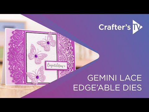 How to add a detailed edge to the top of cards with the Gemini Lace Edge'able Dies