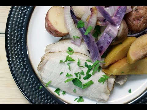 Slow Cooker Apple & Onion Pork Loin Roast