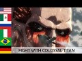 Hange Commands Attacking The Colossal Titan In 7 Languages Attack On Titan
